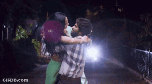Man Holding Woman In Hug GIF