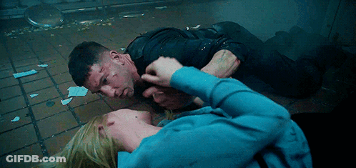 Man Holding Woman's Neck On Floor GIF