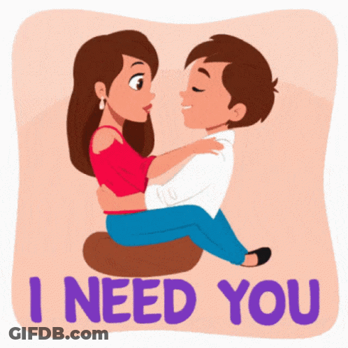 Man Holding Woman Saying I Need You GIF