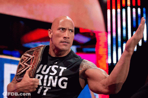 Man Holding Wrestling Belt In Just Ring It Shirt GIF