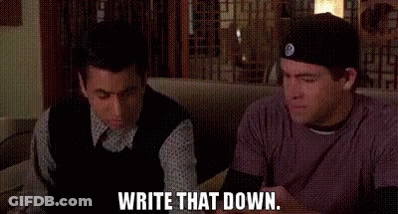 Man Holding Write That Down Paper GIF