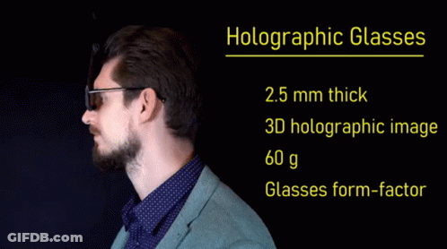 Man Holographic Glasses 2.5Mm 3D Image 60G GIF