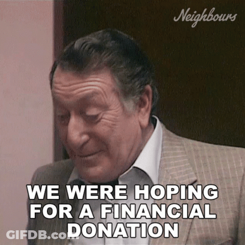 Man Hoping For Financial Donation GIF