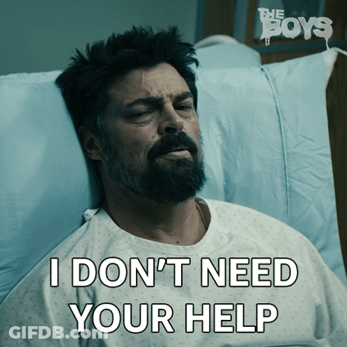 Man Hospital Bed I Don't Need Your Help GIF