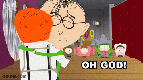 Man Hugging Another Man Saying Oh God GIF