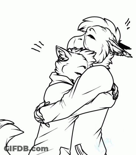 Man Hugging Dog In Black And White GIF