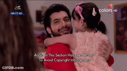 Man Hugging Little Girl With Audio Muted GIF