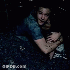 Man Hugging Muddy Woman GIF