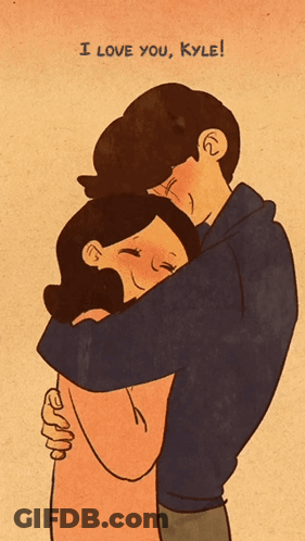Man Hugging Woman I Love You Kyle GIF