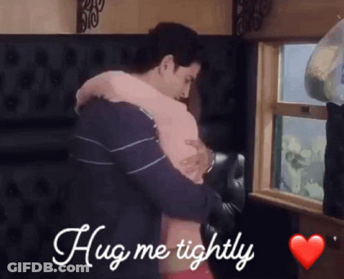Man Hugging Woman Saying Hug Me Tightly GIF