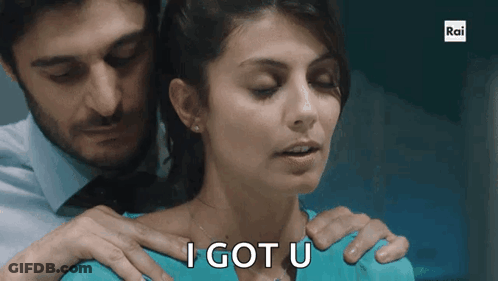 Man Hugging Woman Saying I Got U GIF