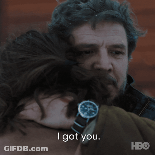 Man Hugging Woman Saying I Got You GIF