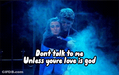 Man Hugging Woman With Love Is God GIF