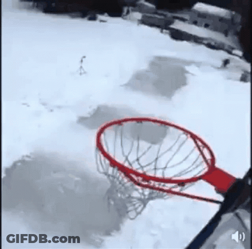 Man Ice Skating Dunk GIF