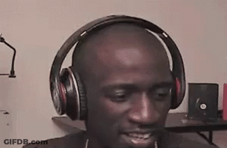 Man Impressed With Headphones GIF