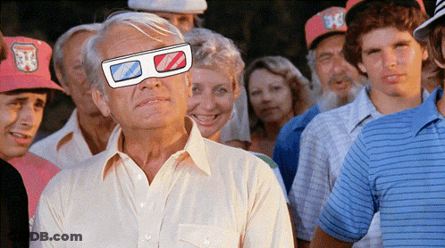 Man In 3D Glasses In Crowd GIF