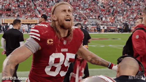 Man In 49Ers Jersey On Field GIF