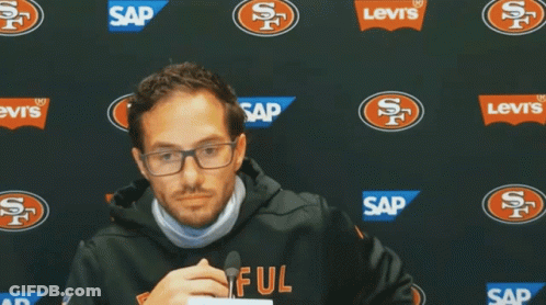 Man In 49Ers Sweatshirt Talking GIF