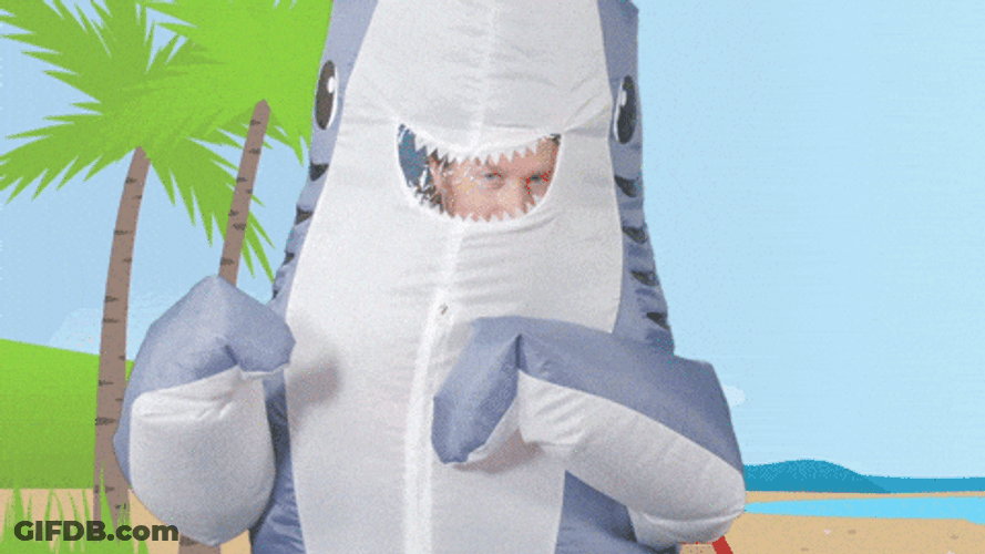 Man In A Dancing Shark Suit GIF