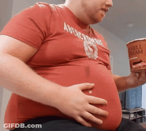 Man In Abercrombie Shirt Holding Bell Cream Container GIF