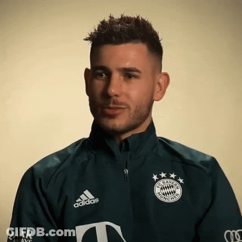 Man In Adidas Jacket With FC Bayern München Logo GIF