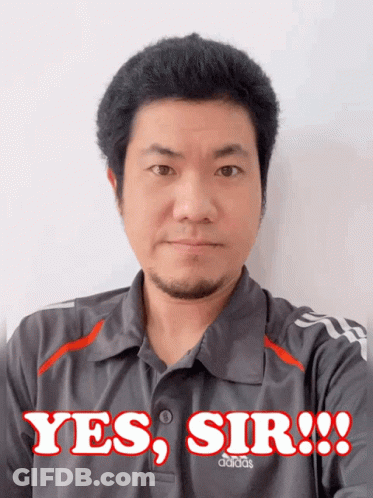 Man In Adidas Shirt Saying Yes Sir GIF