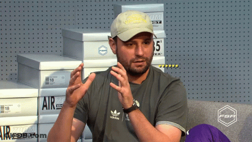 Man In Adidas Shirt Sitting GIF