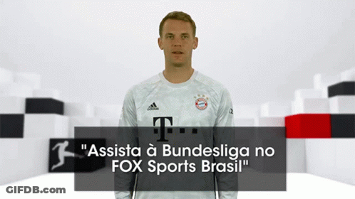Man In Adidas Shirt With Fox Sports Brasil Logo GIF