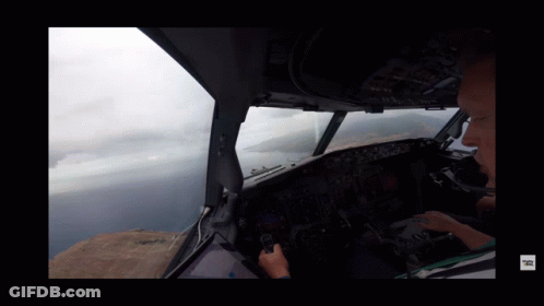 Man In Airplane Cockpit With Youtube Logo GIF