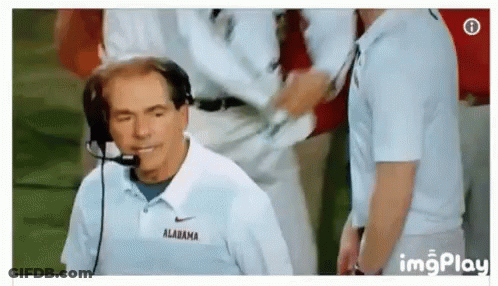 Man In Alabama Shirt Talking Into Microphone GIF