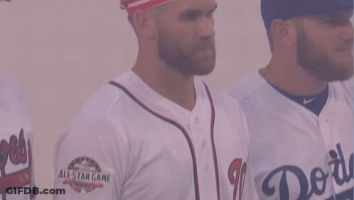 Man In All Star Game Jersey Beside Two Men GIF