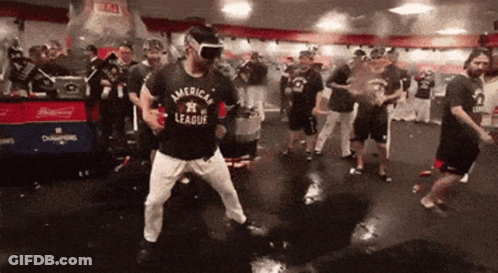 Man In American League Shirt Dancing GIF