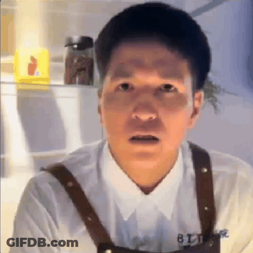 Man In Apron Making Surprised Face GIF