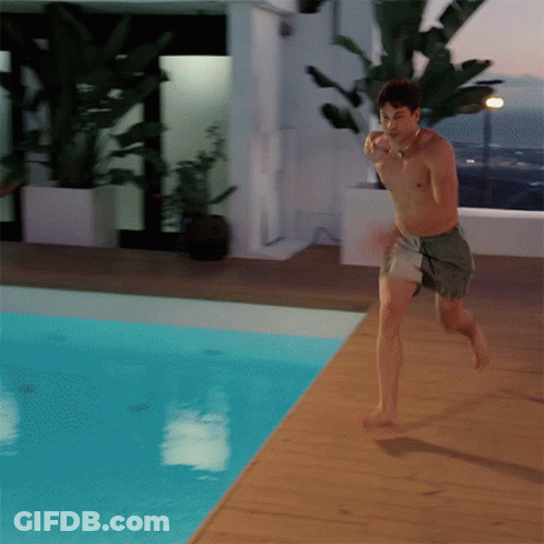 Man In Apron Shocked By Blender GIF