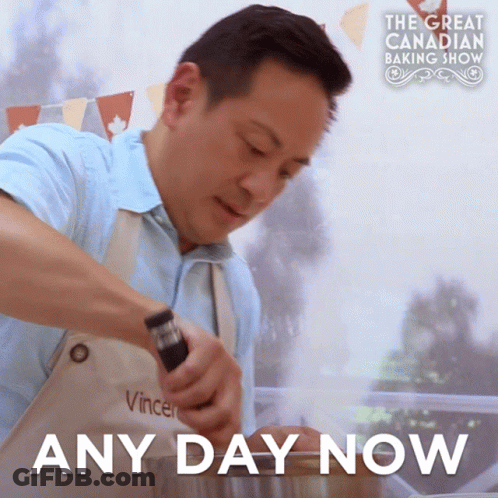 Man In Apron Vincent Preparing Food Any Day Now Sign GIF