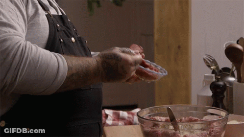 Man In Apron With Tattoo Brian GIF
