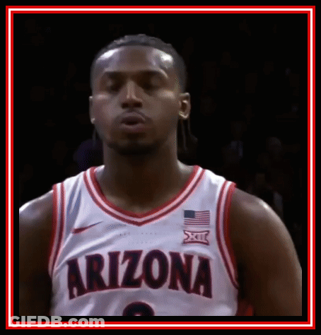 Man In Arizona Jersey Looking Left GIF