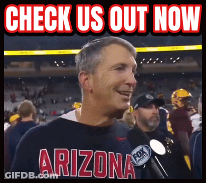 Man In Arizona Shirt Being Interviewed GIF