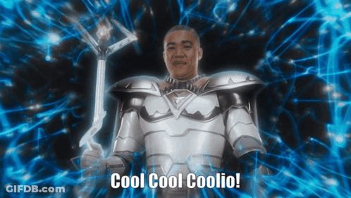 Man In Armor Holding Sword Cool Cool Coolio GIF
