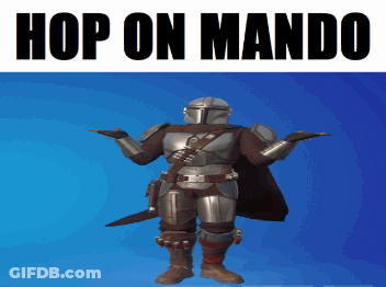 Man In Armor Hop On Mando GIF