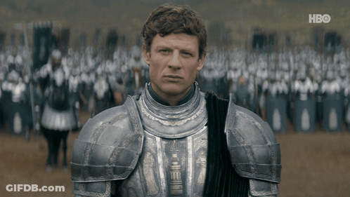 Man In Armor In Front Of Soldiers HBO GIF