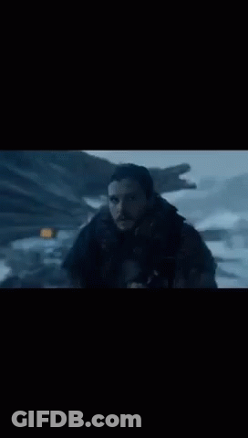 Man In Armor In Snowy Field GIF