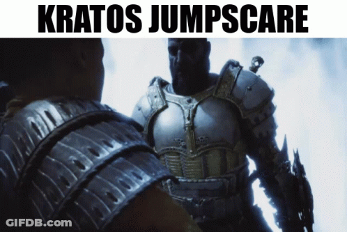 Man In Armor Kratos Jumpscare GIF