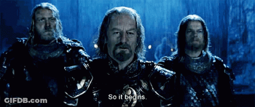 Man In Armor Saying So It Begins GIF