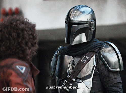 Man In Armor Says Remember GIF