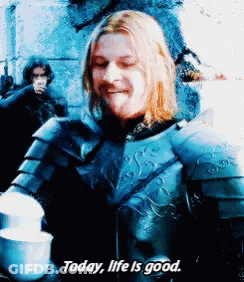 Man In Armor Smiling Saying Today Life Is Good GIF