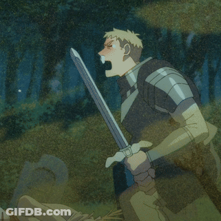 Man In Armor Spitting Sword From Mouth GIF