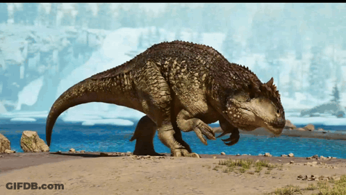 Man In Armor Standing On Sandy Beach GIF