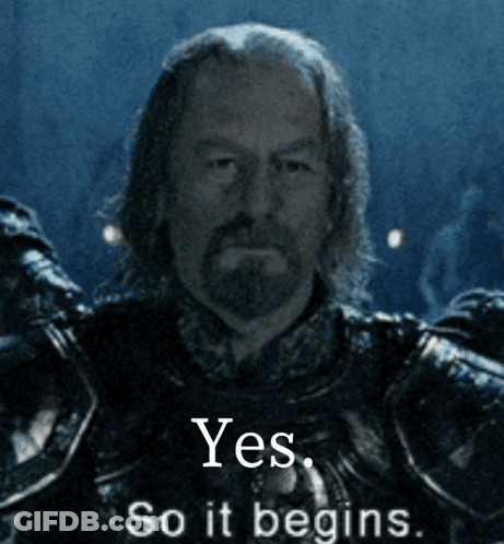 Man In Armor Yes So It Begins GIF