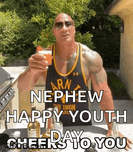 Man In Army Tank Top Cheers Happy Youth GIF